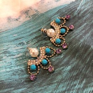 Betsy Johnson ear jacket earrings